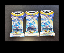 3 X Pokemon Sword and Shield Silver Tempest Booster Pack, 10 Cards Per Pack - Image 1