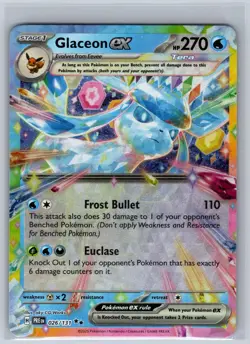 Glaceon ex 026/131 Holo Double Rare Prismatic Evolutions Pokemon Near Mint - Image 1