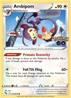 Ambipom 57/78 - Common - Pokemon Go 2022 - Image 1