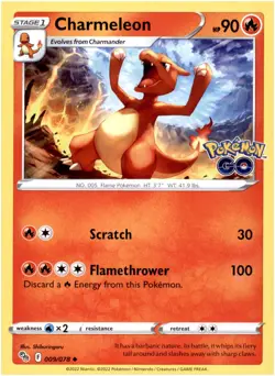 Charmeleon 09/78 - Common - Pokemon Go 2022 - Image 1
