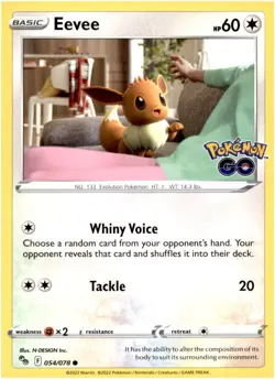 Eevee 54/78 - Common - Pokemon Go 2022 - Image 1