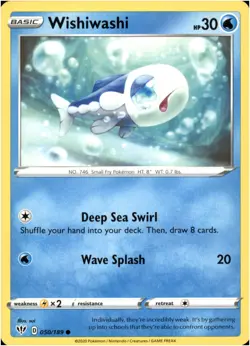 Wishiwashi 050/189 Common - Pokemon SWSH03: Darkness Ablaze - NM - Image 1