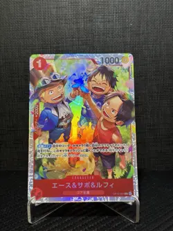 Ace & Sabo & Luffy OP13-007 SR Carrying on His Will ONE PIECE Card Game Japanese - Image 1