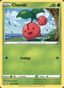 Cherubi 007/163 Common - Pokemon SWSH05: Battle Styles LP-NM - Image 1