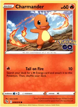 Charmander 08/78 - Common - Pokemon Go 2022 - Image 1