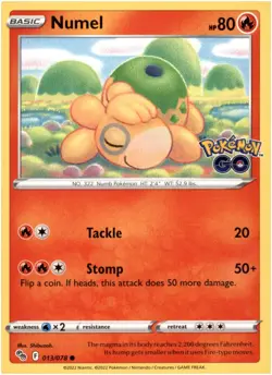 Numel #13/78 - Common - Pokemon Go 2022 - Near Mint - Image 1
