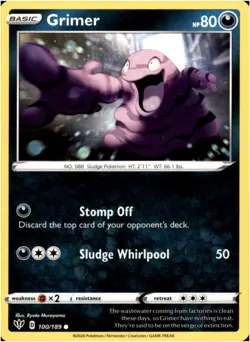 Grimer #100/189 - Common - Pokemon Darkness Ablaze 2020 - Near Mint - Image 1