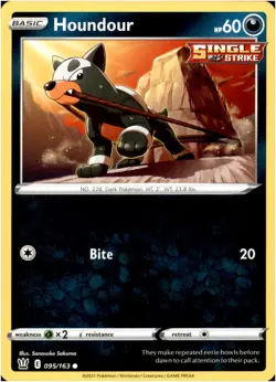Houndour 095/163 Common - Pokemon SWSH05: Battle Styles LP-NM - Image 1