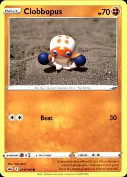 Clobbopus 091/198 Common - Pokemon SWSH06: Chilling Reign NM - Image 1