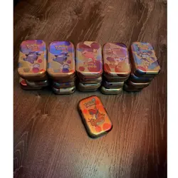*EMPTY* Pokemon 151 Mini Tins INCLUDING Art & Coin & wrapper (Lot of 21x) - Image 1