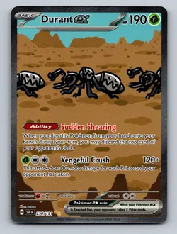 Pokemon TCG Durant ex Holo Special Illustration Rare SV08: Surging Sparks 236/19 - Image 1