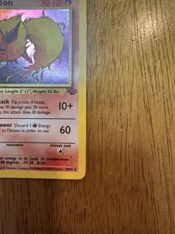 Pokemon TCG Flareon 3/64 Jungle Holo Rare Unlimited 1999 WoTC - Image 4