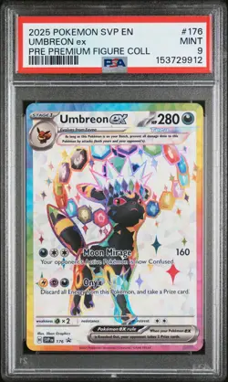 2025 Pokemon Svp En-Sv Black Star Promo #176 Umbreon Ex PSA9 - Image 1