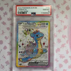 2024 Pokemon TCG Lapras ex 158/142 UR - Stellar Crown - PSA 10 (GEM MINT) - Image 3