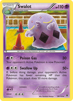 SWALOT 38/119 RARE PHANTOM FORCES POKEMON MP/HP - Image 1