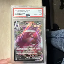 PSA 9 Gengar VMAX Full Art 157/264 Fusion Strike Pokemon 2021 - Image 1