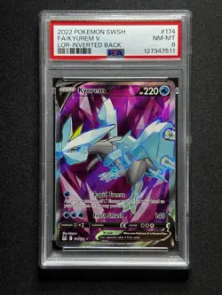 PSA 8 Pokemon Kyurem V #174 Lost Origin FA INVERTED BACK + MISALIGNMENT POP 1! - Image 1