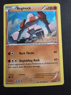 2015 POKEMON TCG REGIROCK 40 XY ANCIENT ORIGINS EXCLUSIVE CRACKED ICE HOLO LP - Image 1