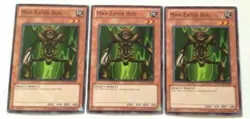 3x Man-Eater Bug x3 Yugioh DEM1-EN005 Common Playset Yugi Moto Staple - NM - Image 1