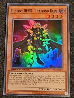 YU-GI-OH! Destiny HERO - Diamond Dude STP5 - EN008 Super Rare Speed Duel NM - Image 1