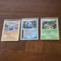 Pokemon card lot: 3 Team Aqua Walrein 6/95, Rhyhorn 8/12, Torterra 17/130 - Image 1
