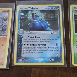 Pokemon card lot: 3 Team Aqua Walrein 6/95, Rhyhorn 8/12, Torterra 17/130 - Image 3