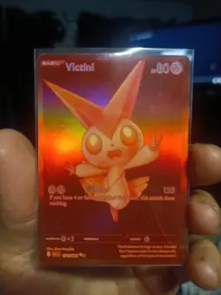 Victini 171/086 Black Bolt Red Monochrome Pokemon TCG Card NM Condition CENTERED - Image 2
