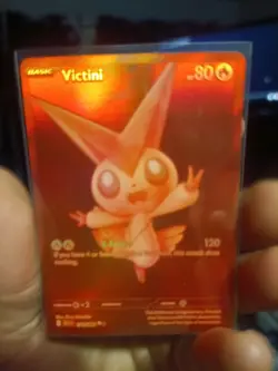 Victini 171/086 Black Bolt Red Monochrome Pokemon TCG Card NM Condition CENTERED - Image 3