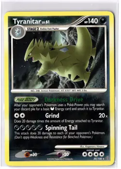 Tyranitar 30/100 Stormfront Regular Mid Era Vintage Pokemon Card - Image 1
