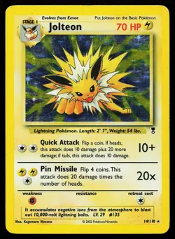 Jolteon 14/110 Holo Rare Legendary Collection Pokemon Card - Image 1