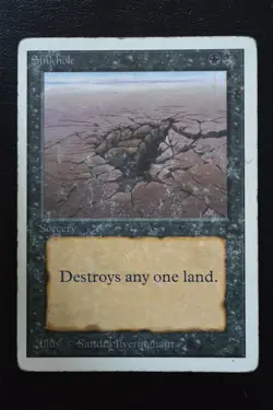 Magic The Gathering MTG SINKHOLE Unlimited Edition HP Heavily Played - Image 1