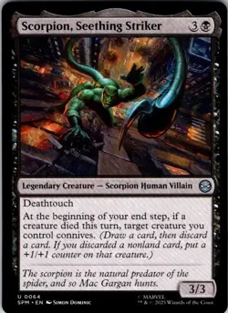 Scorpion, Seething Striker 64 Marvel's Spider-Man Magic: The Gathering NM - Image 1