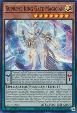Yugioh! Supreme King Gate Magician - AGOV-EN001 - Super Rare - 1st Edition Near - Image 1