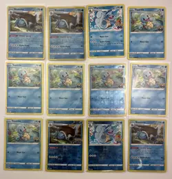 Squirtle Wartortle Blastoise Pokemon Go 12 Card Lot Evolution Line - Image 1