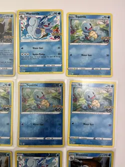 Squirtle Wartortle Blastoise Pokemon Go 12 Card Lot Evolution Line - Image 3