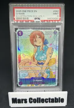 2025 One Piece EN Illustration Box Vol.1 #062 O-Nami PSA 9 MINT - Image 1