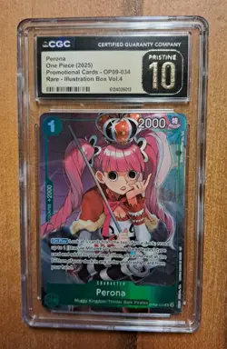 2025 One Piece Eng Perona Promo OP09-034 Illustration Box Vol. 4 CGC 10 Pristine - Image 1
