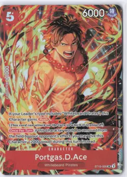 One Piece Illustration Box Vol. 5 Promo Portgas D. Ace ST15-005 SR English - Image 1