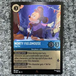 Disney Lorcana Winterspell Morty Fieldmouse Tiny Tim 157/204 Rare Foil NM - Image 2