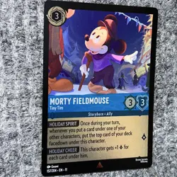 Disney Lorcana Winterspell Morty Fieldmouse Tiny Tim 157/204 Rare Foil NM - Image 3