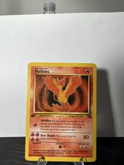 Moltres 27/62 - Non-Holo Fossil 1st Edition 1999 Pokemon TCG Card - NM - Image 1