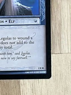 Awesome Lord Of The Rings LOTR TCG Card Legolas Greenleaf 1R50 NM - Image 4