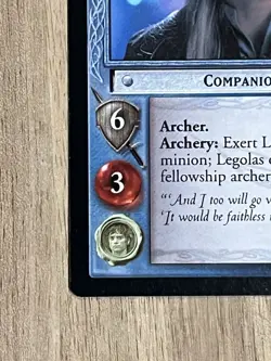 Awesome Lord Of The Rings LOTR TCG Card Legolas Greenleaf 1R50 NM - Image 5