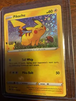 Pikachu 25th Anniversary Card SWSH039 HOLO Promo Pokemon General Mills PACK FRSH - Image 3