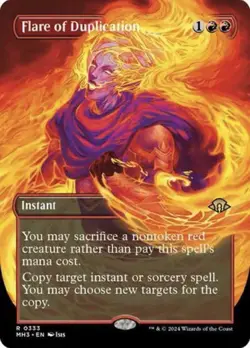 Flare of Duplication BORDERLESS Modern Horizons 3 Magic MTG NM - Image 1
