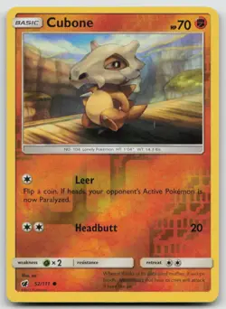Cubone 52/111 Common Crimson Invasion Pokemon Reverse Holo NM - Image 1