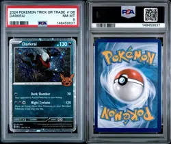 2024 POKEMON TRICK OR TRADE DARKRAI 136 PSA 8 - Image 3