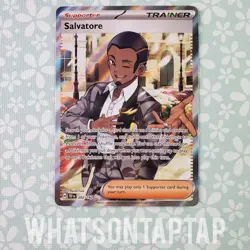 Pokemon Card Salvatore 202/162 Secret Rare Scarlet Violet Temporal Forces LP - Image 1