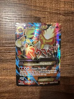 Pokemon TCG M Camerupt EX Mega Promo Full Art Holo Alternate Art XY198a LP/MP - Image 2