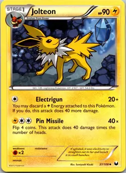 JOLTEON 37/108 UNCOMMON DARK EXPLORERS POKEMON NM/M - Image 1